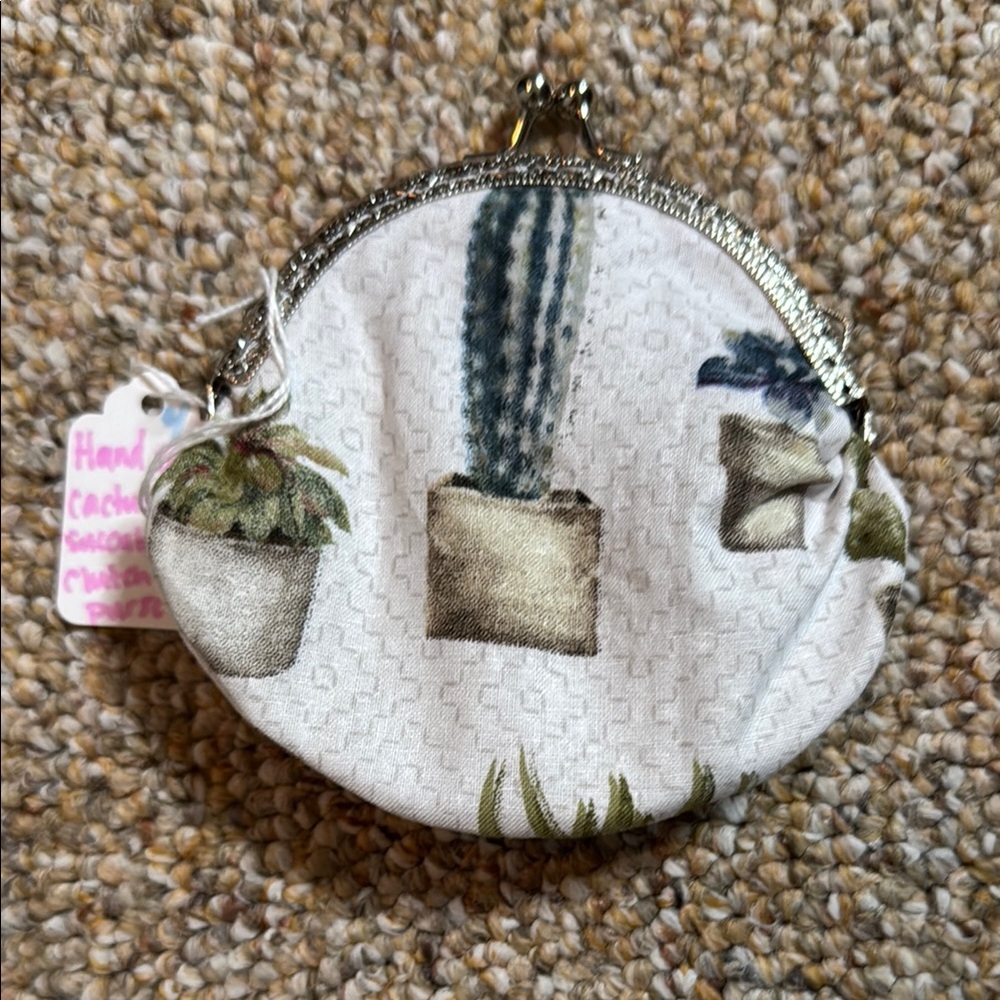 Succulent Print Coin Purse